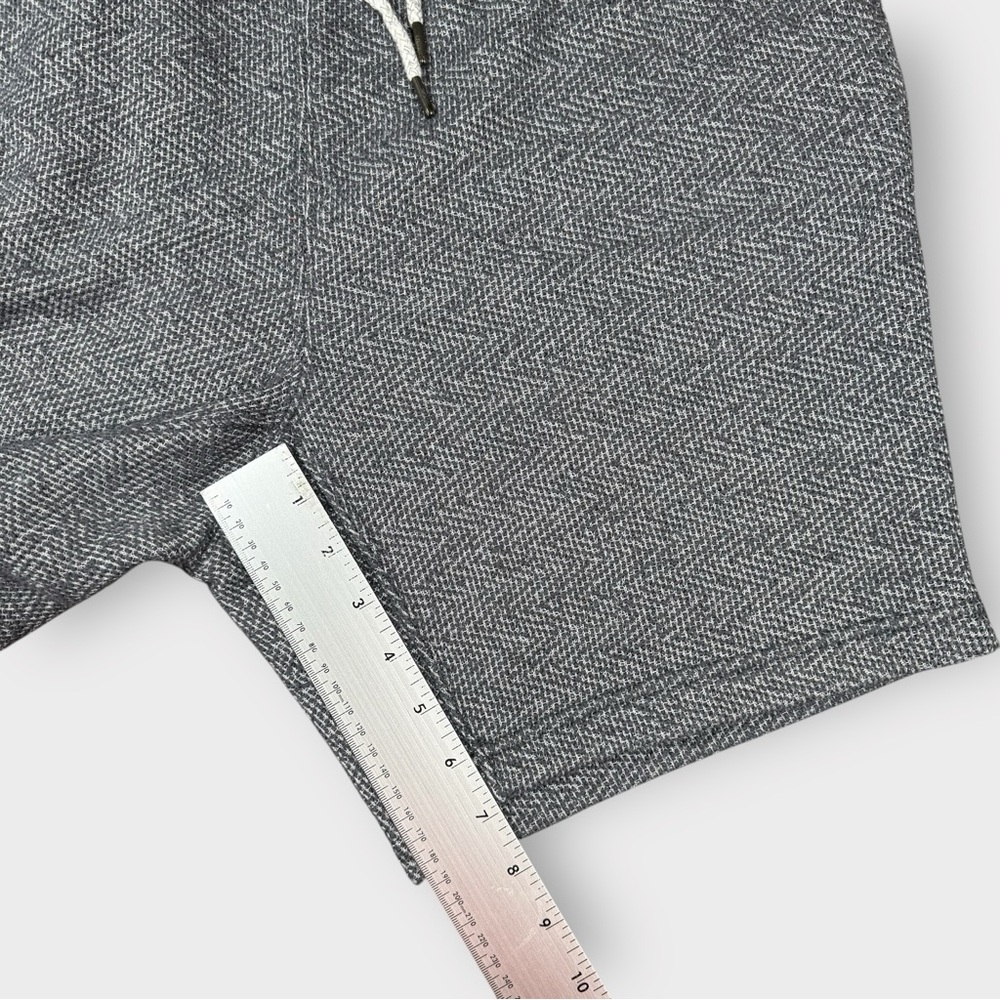 Faherty Whitewater Sweatshorts Men’s Large Granite Grey Herringbone Cotton Blend - Picture 10 of 11
